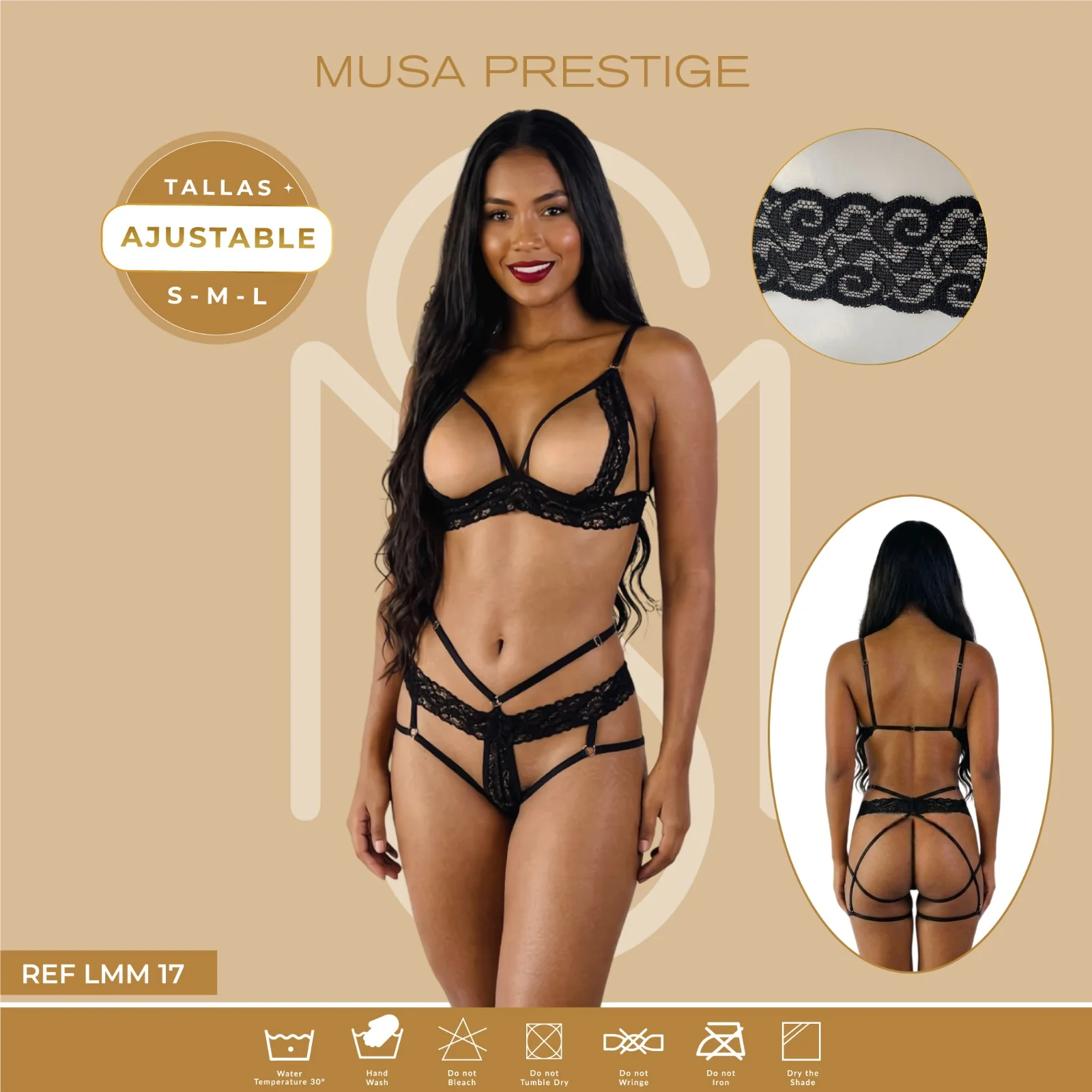 Lenceria LMM 17 NEGRO