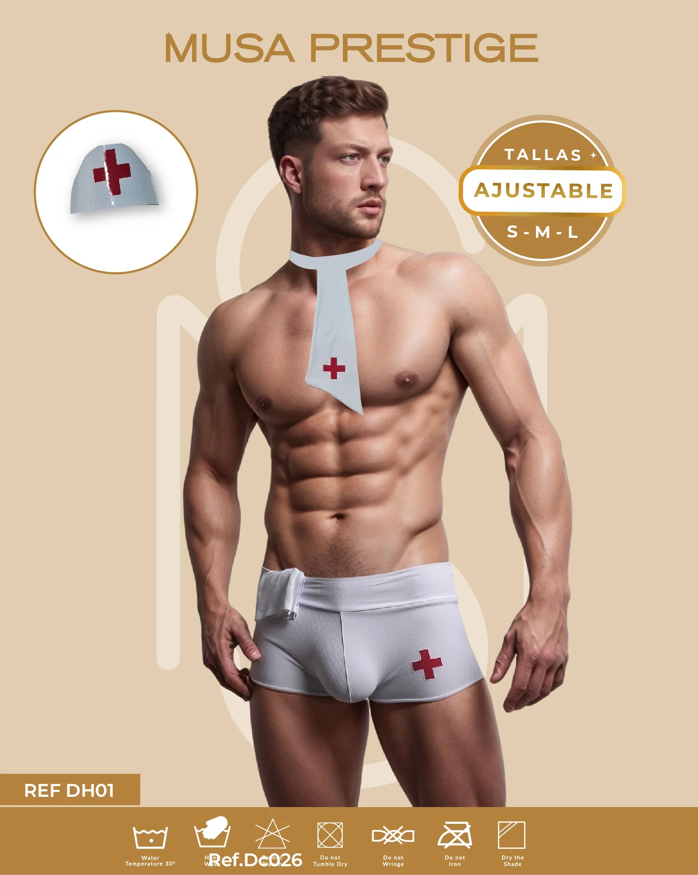 Disfraz Musa Hombre Enfermero DH01
