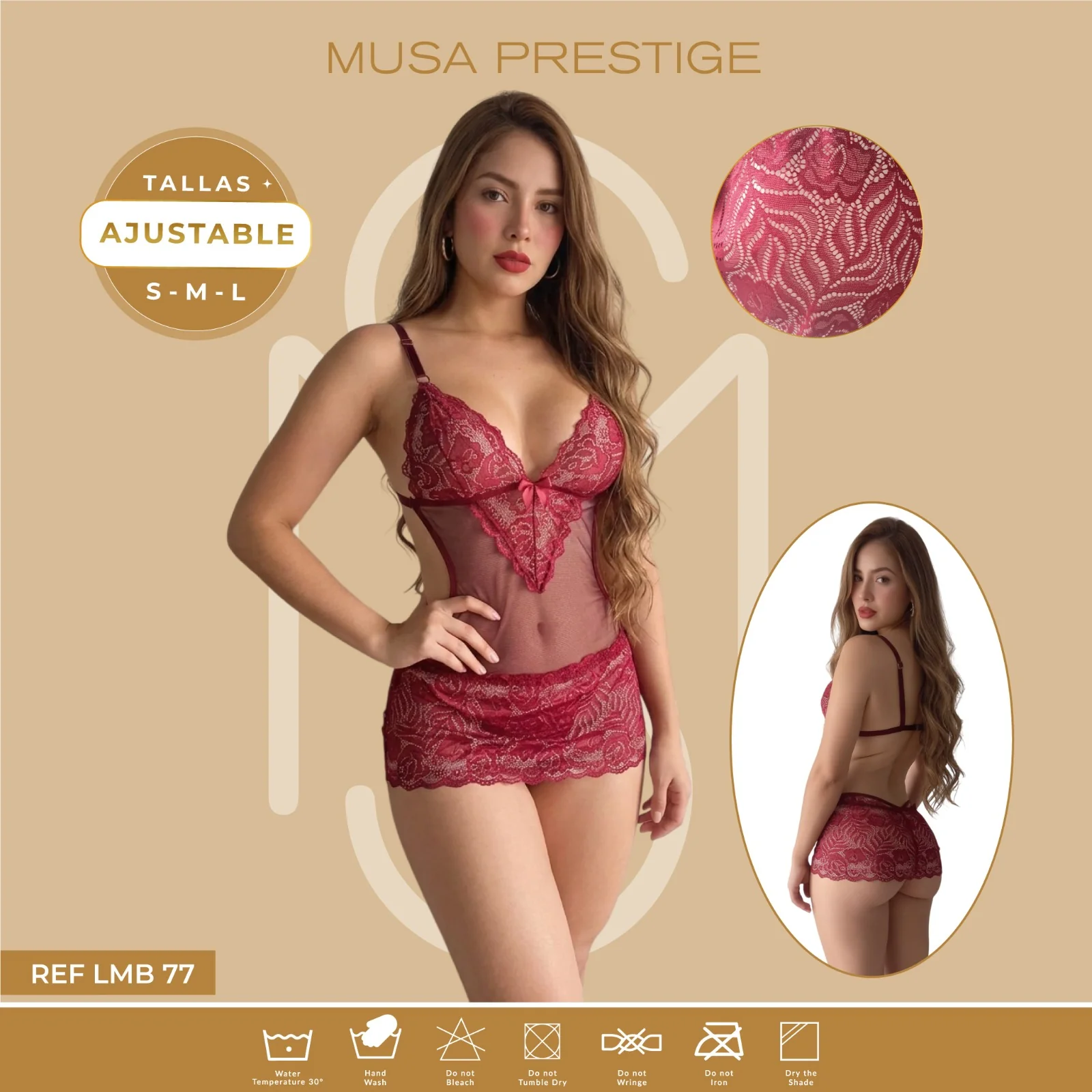 LENCERIA LMB 77 VINO TINTO (Copia)