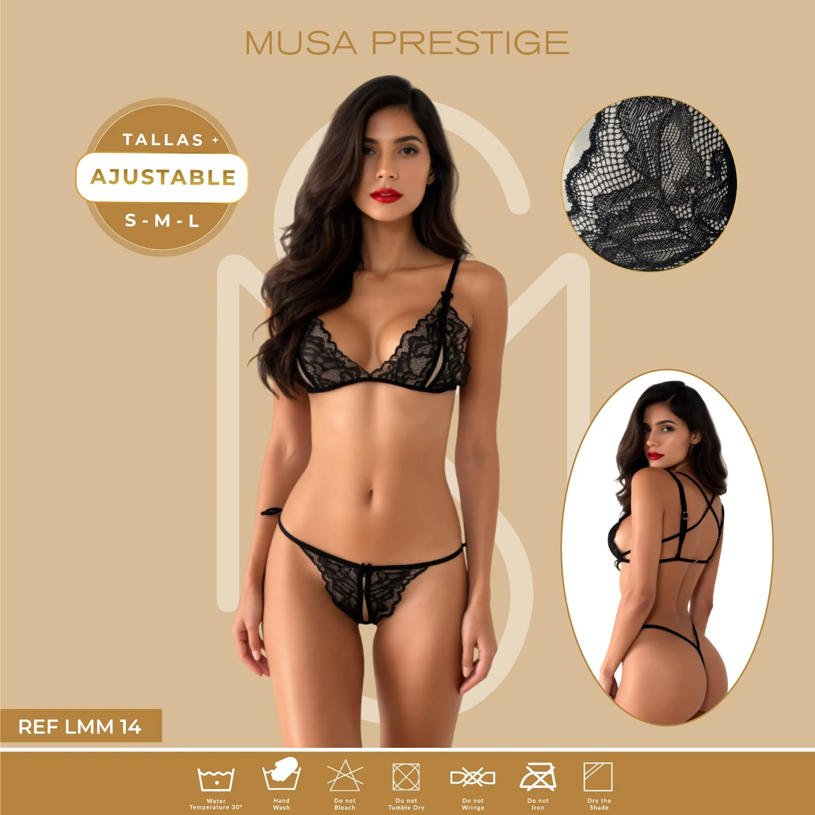 Lenceria LMM 14 NEGRO